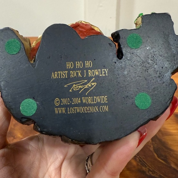 Vtg The Lost Woodsman Rick Rowley Forest Collection Santa Black Bears Ho Ho Ho - Picture 6 of 6